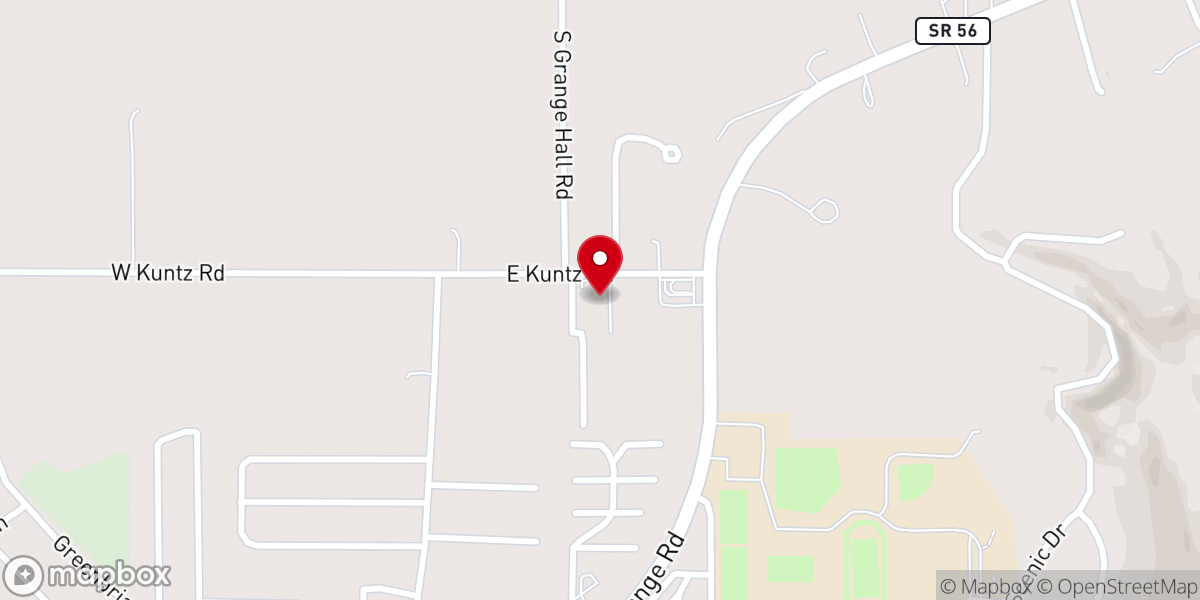 Map showing location of Cornerstone Baptist Church