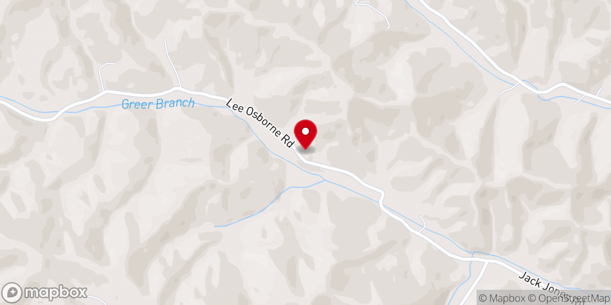 Map showing location of Pleasant Chapel Baptist Church