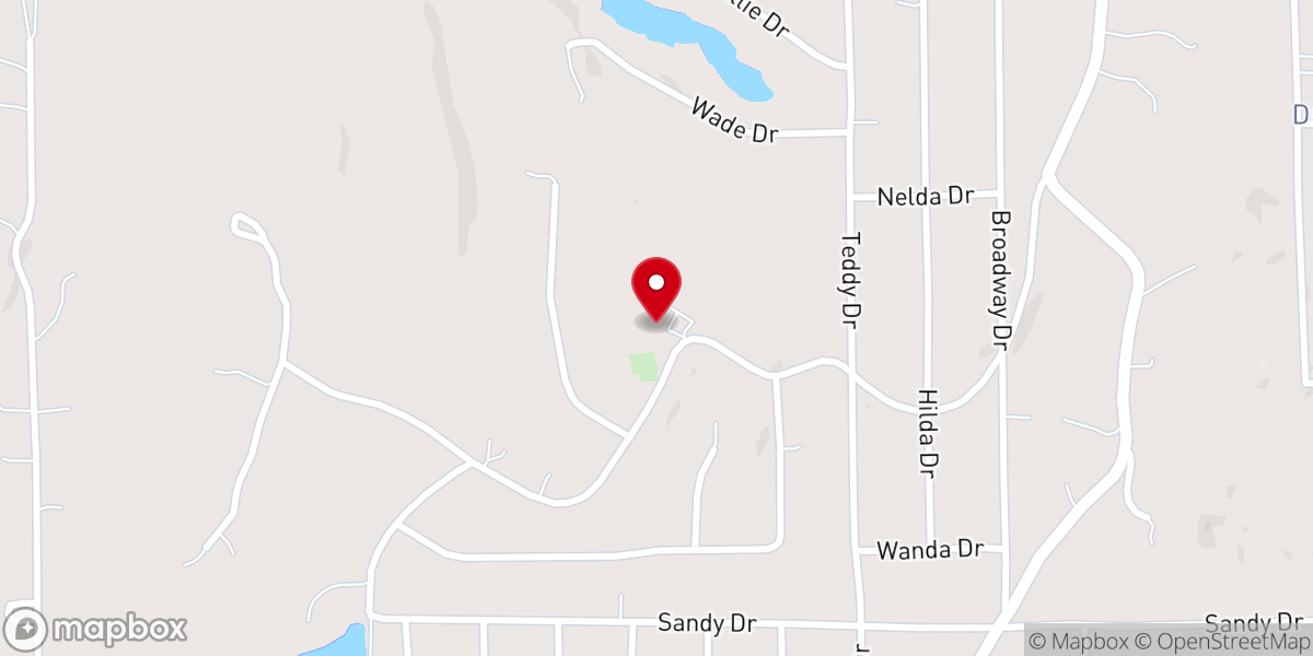 Map showing location of Hepzibah Baptist Church