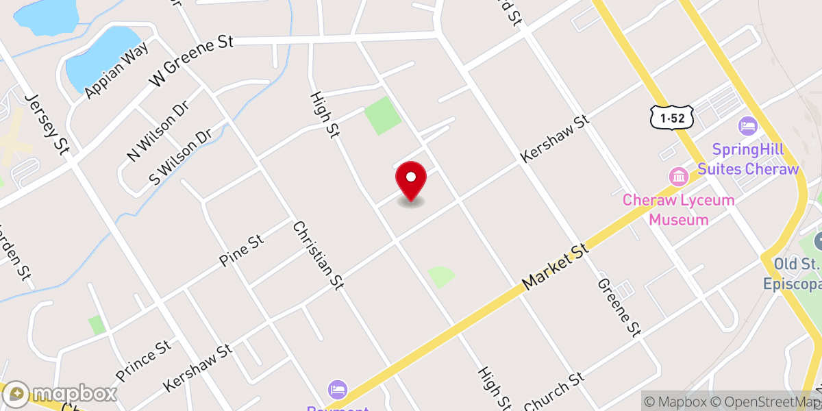 Map showing location of Holy Temple Church of the Living God