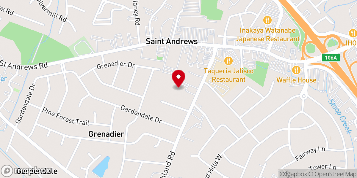 Map showing location of Crossroads Church