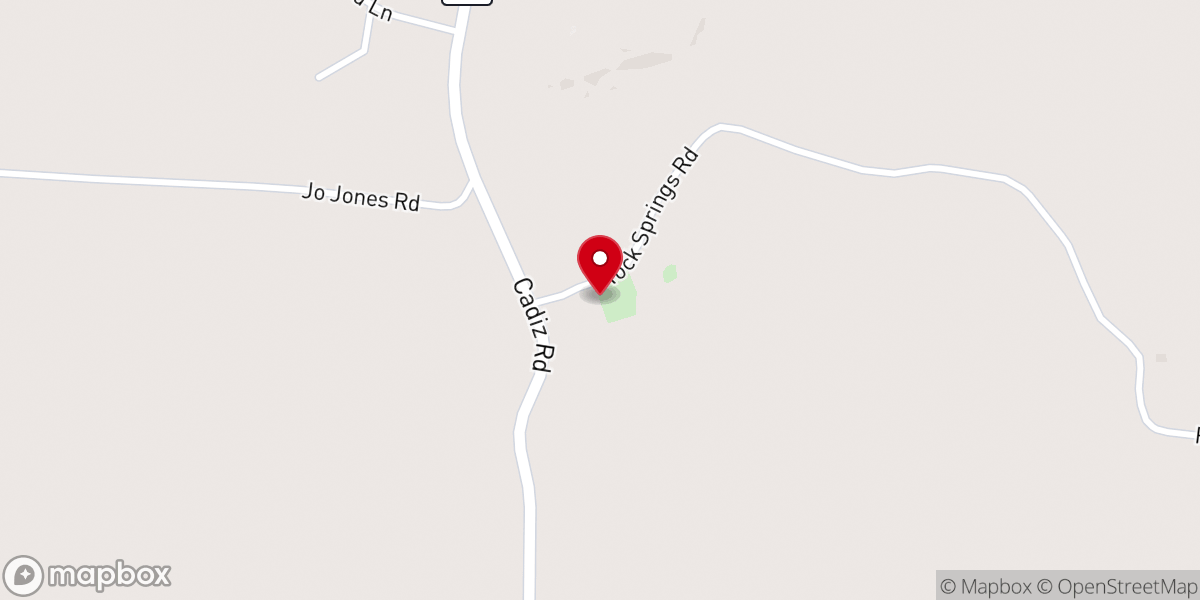 Map showing location of Rock Spring Church