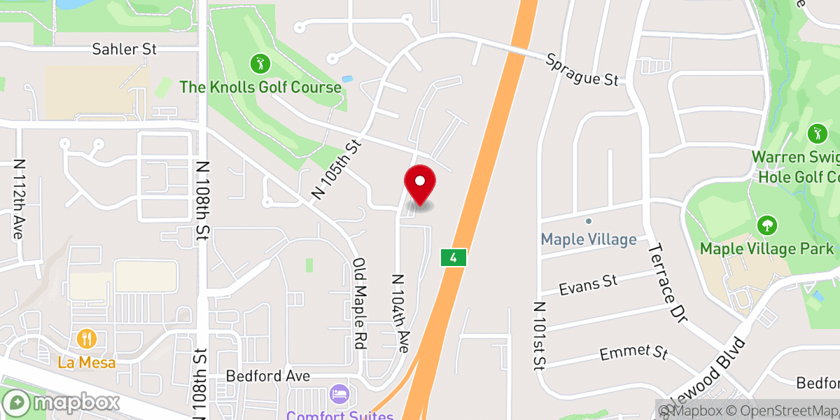 Map showing location of The Church of Omaha