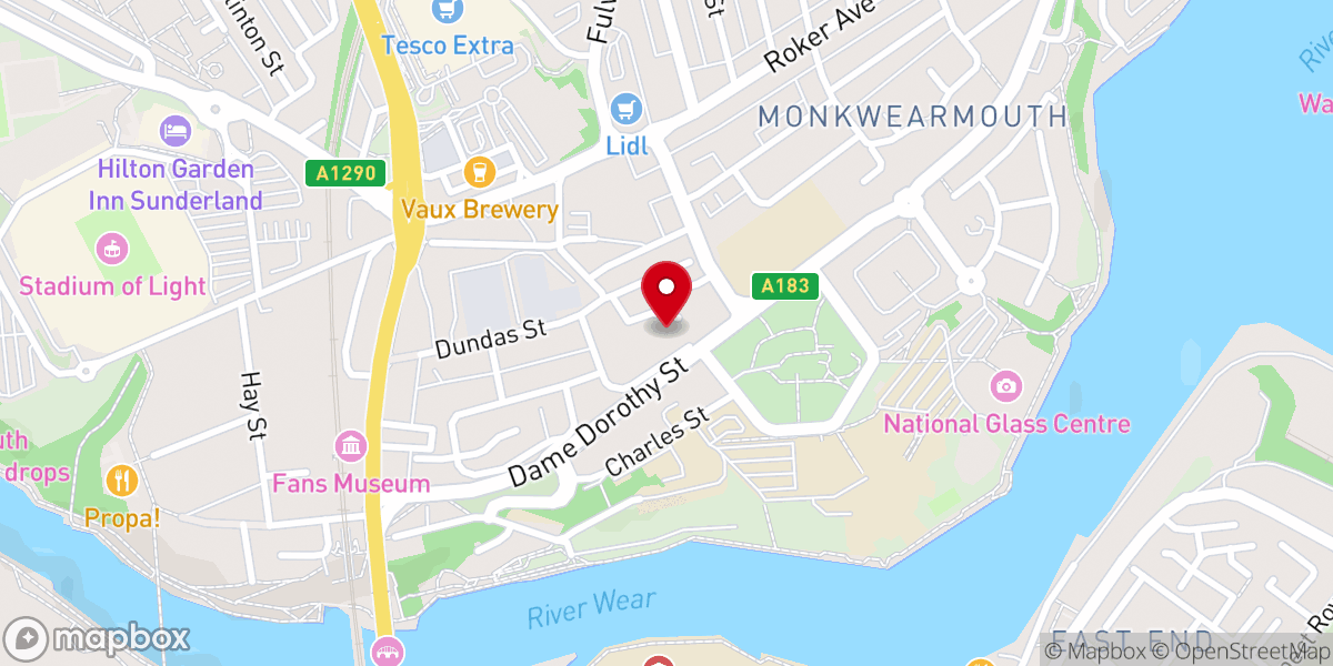 Map showing location of Wearside Y F C Within Enon Baptist Church