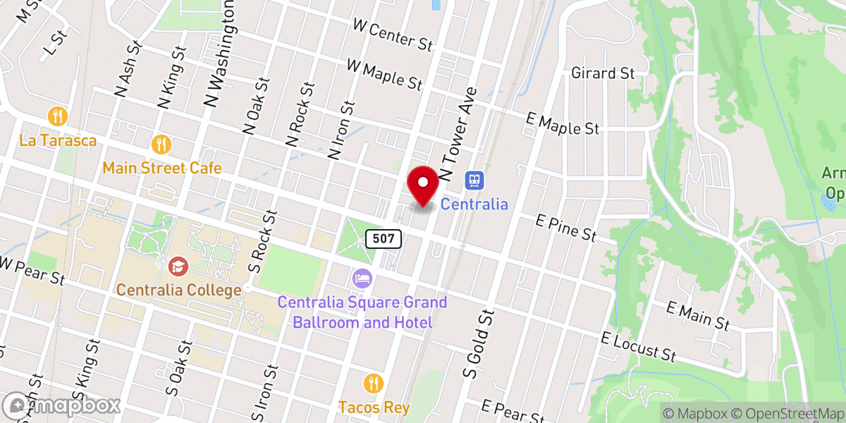 Map showing location of The Centerville Cafe
