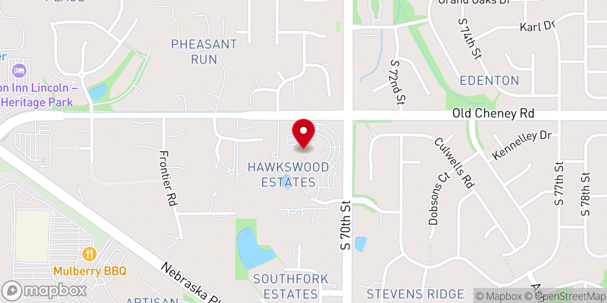 Map showing location of Sheridan Lutheran Church