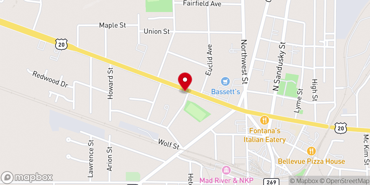 Map showing location of St Paul's Episcopal Church