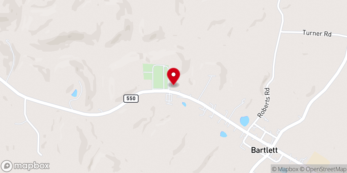Map showing location of Bible Baptist Church