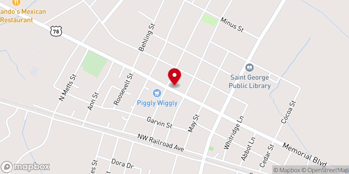 Map showing location of Bethel Ame Church Parsonage