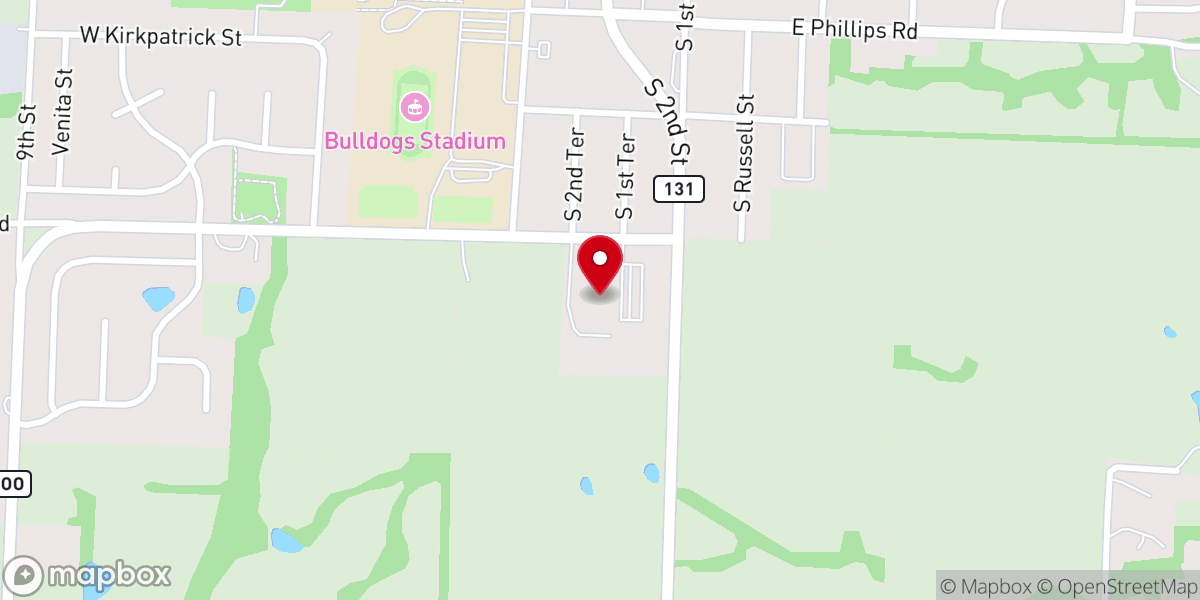 Map showing location of First Baptist Church-Odessa