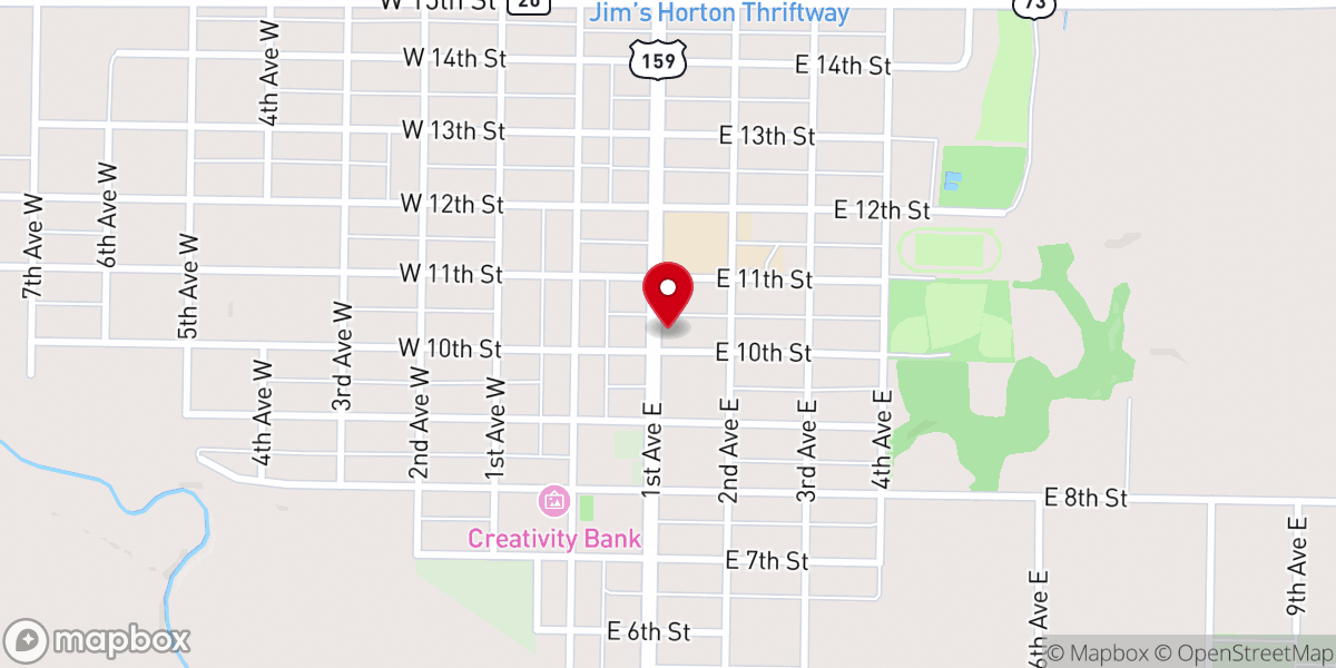 Map showing location of United Methodist Parsonage ALC