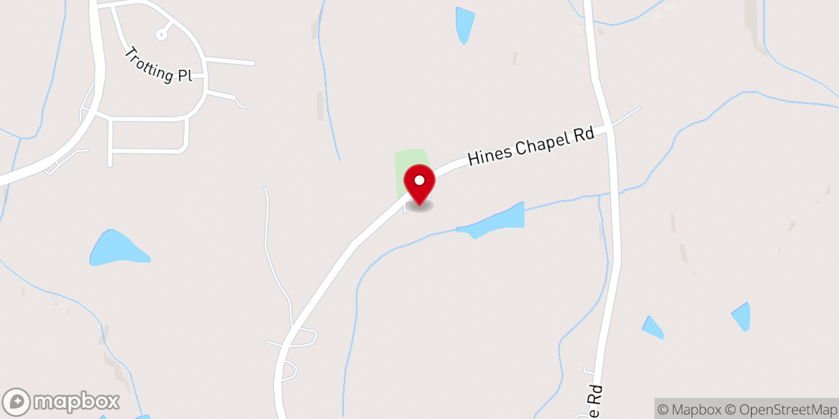 Map showing location of Hines Chapel