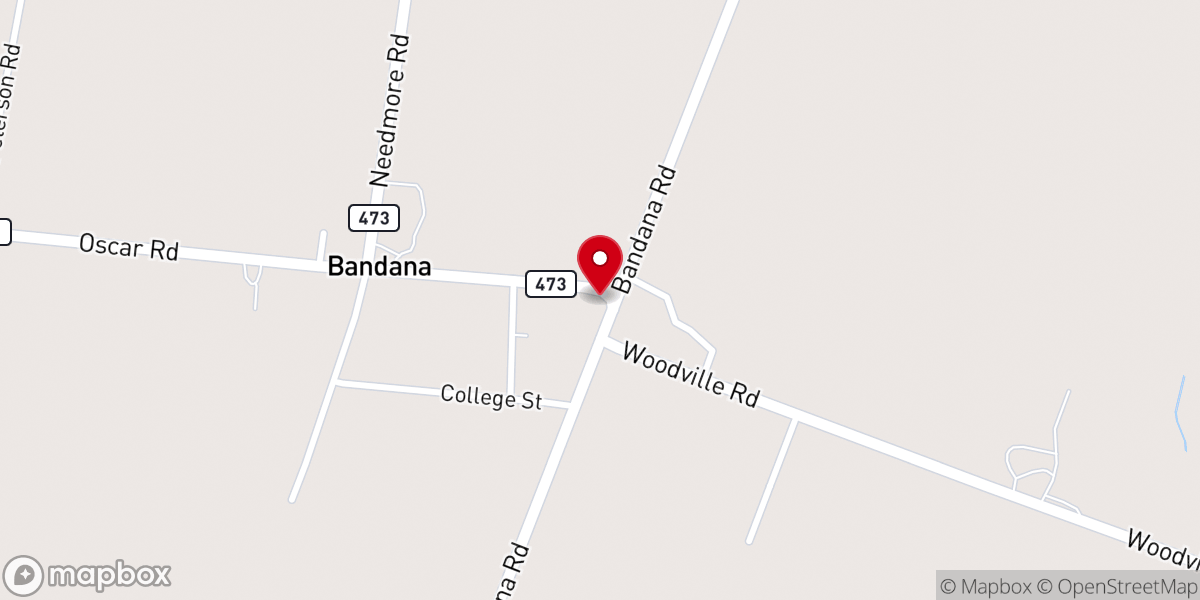 Map showing location of Little Union Missionary Baptist Church