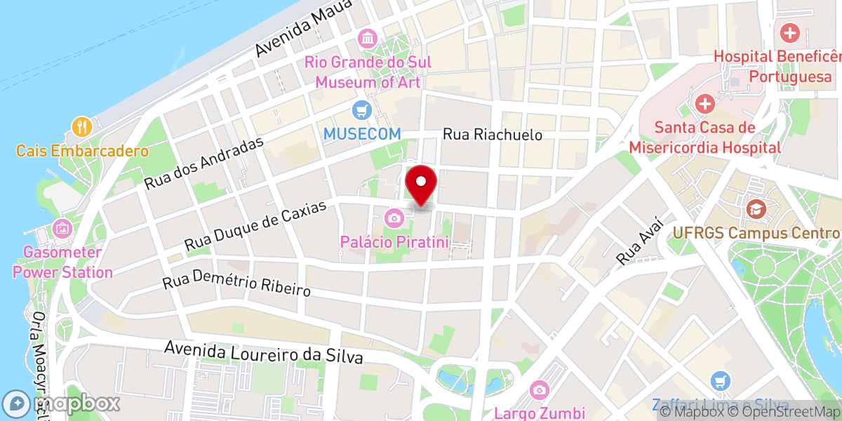 Map showing location of Catedral Metropolitana de Porto Alegre Madre de Deus