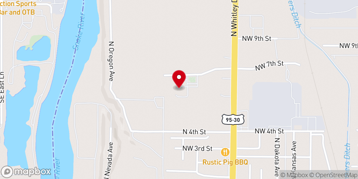 Map showing location of Corpus Christi Catholic Church