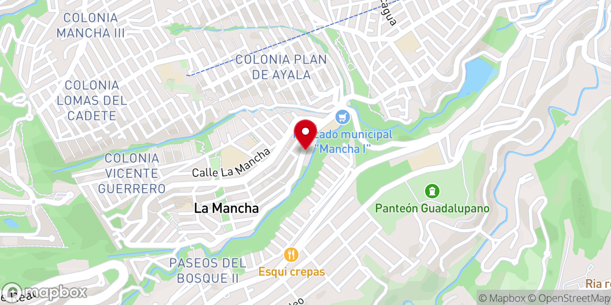 Map showing location of Misión Bautista Libertad