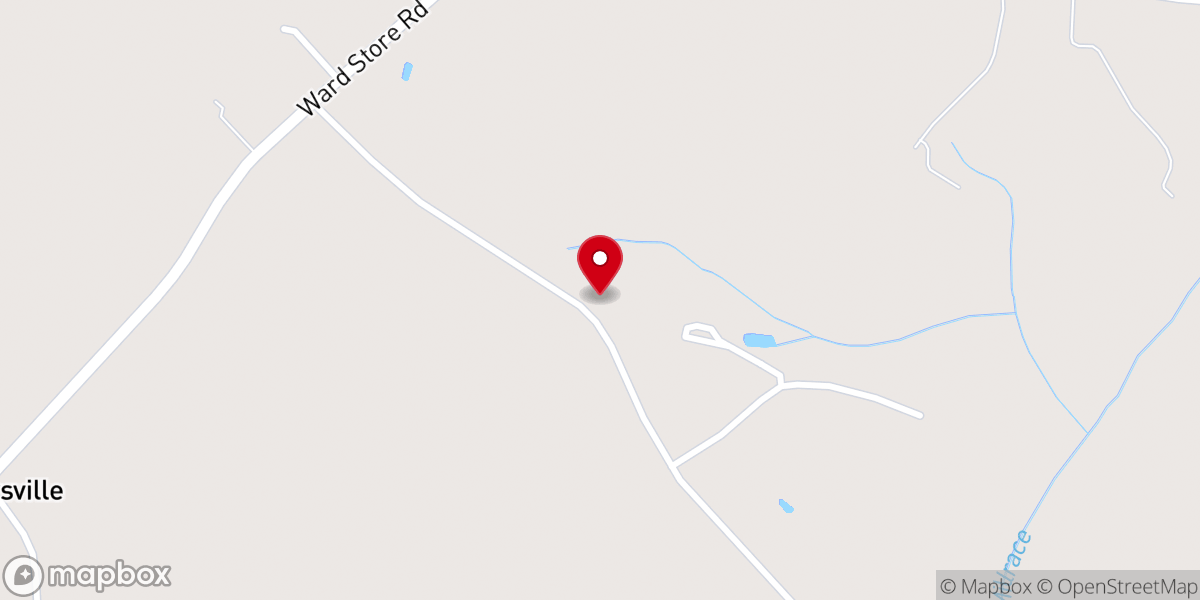 Map showing location of Piney Grove Church