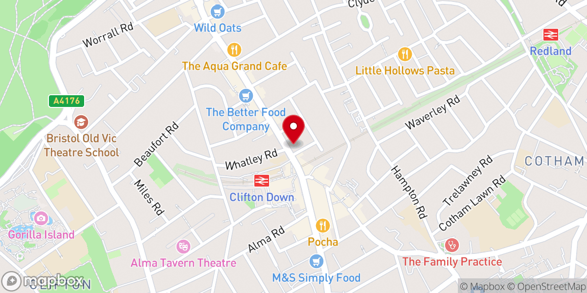 Map showing location of Tyndale Baptist Church