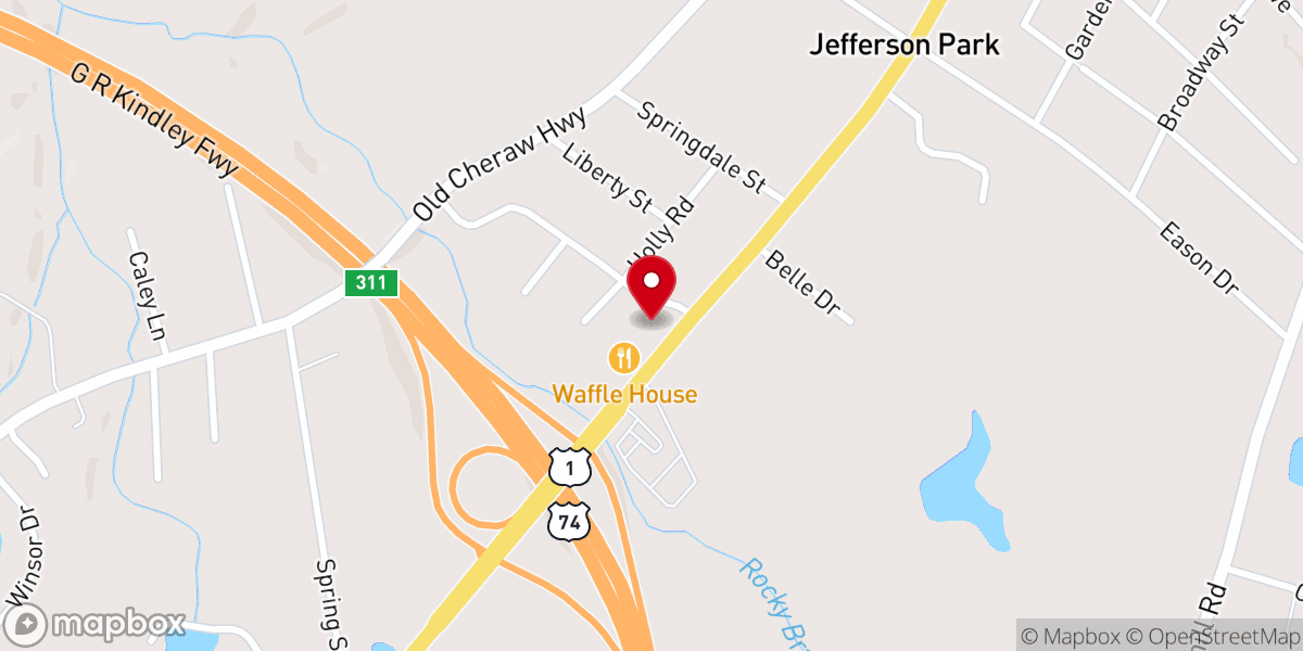 Map showing location of Southwood Pentecostal Holiness Church