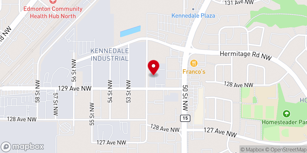 Map showing location of Kidane Mihret Eritrean Orthodox Chruch