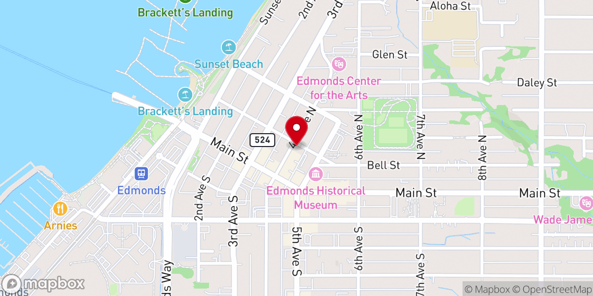 Map showing location of India Christian Assembly of Seattle