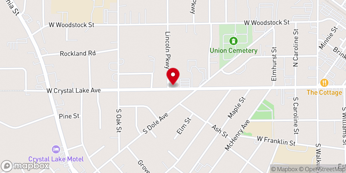 Map showing location of The Salvation Army Crystal Lake Church of McHenry County