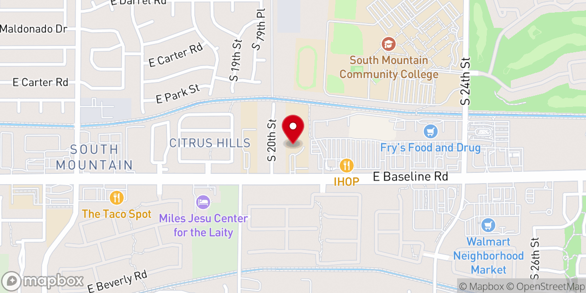 Map showing location of SouthGate Church