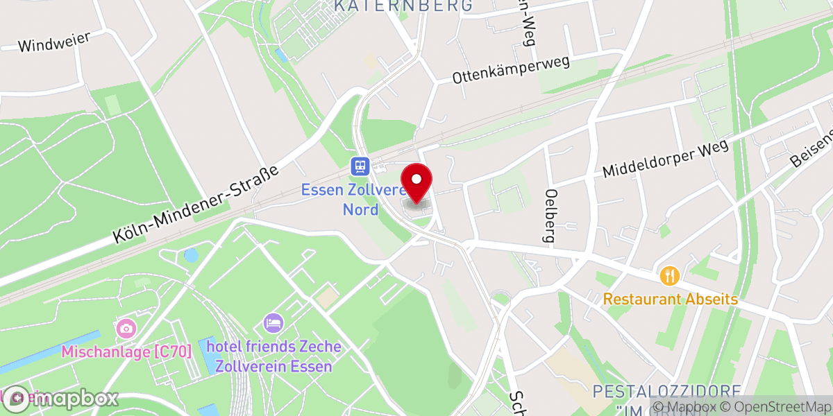 Map showing location of Kunstraum Heilig Geist am UNESCO-Welterbe Zollverein