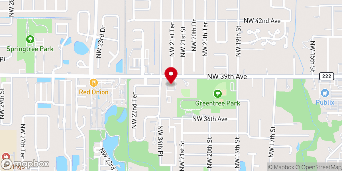 Map showing location of Gainesville Seventh Day Adventist Church