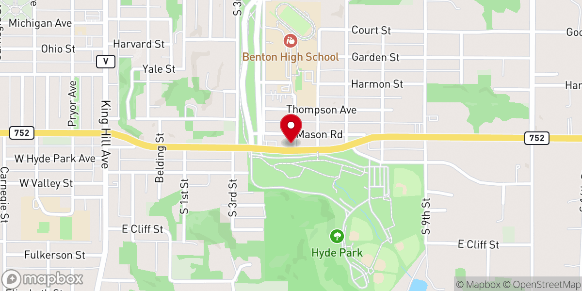 Map showing location of St Joseph Chin Baptist Church
