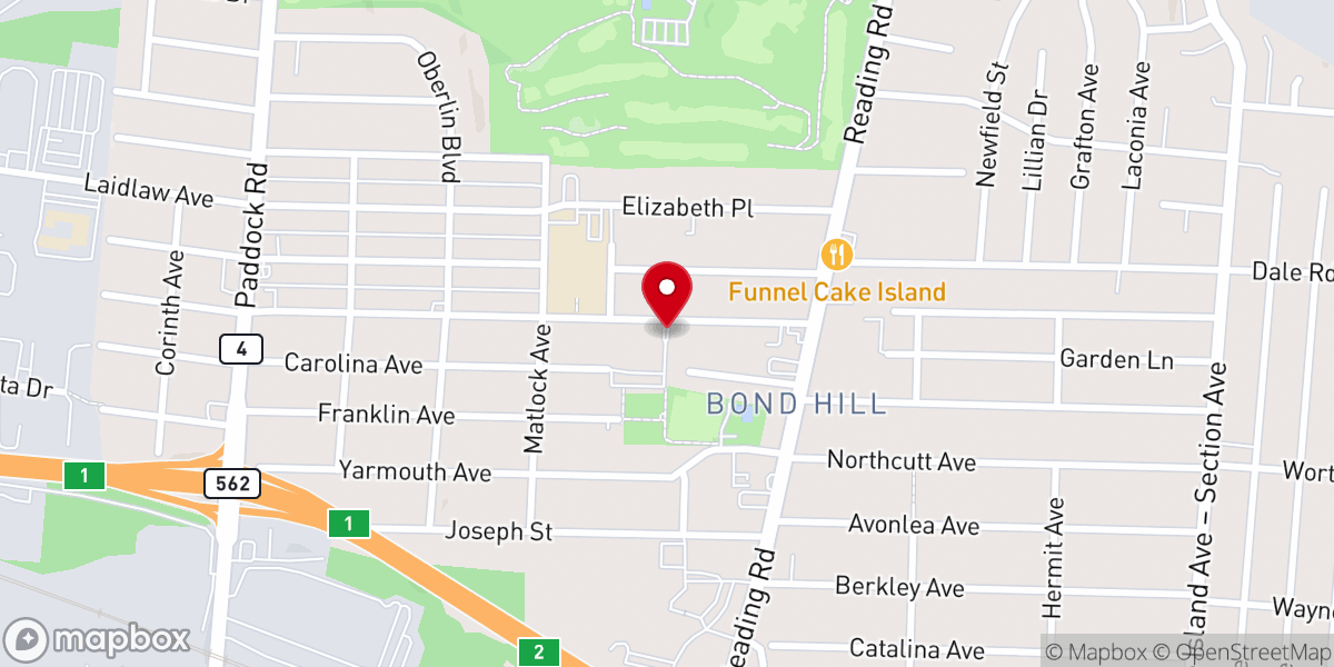 Map showing location of Resurrection Catholic Church