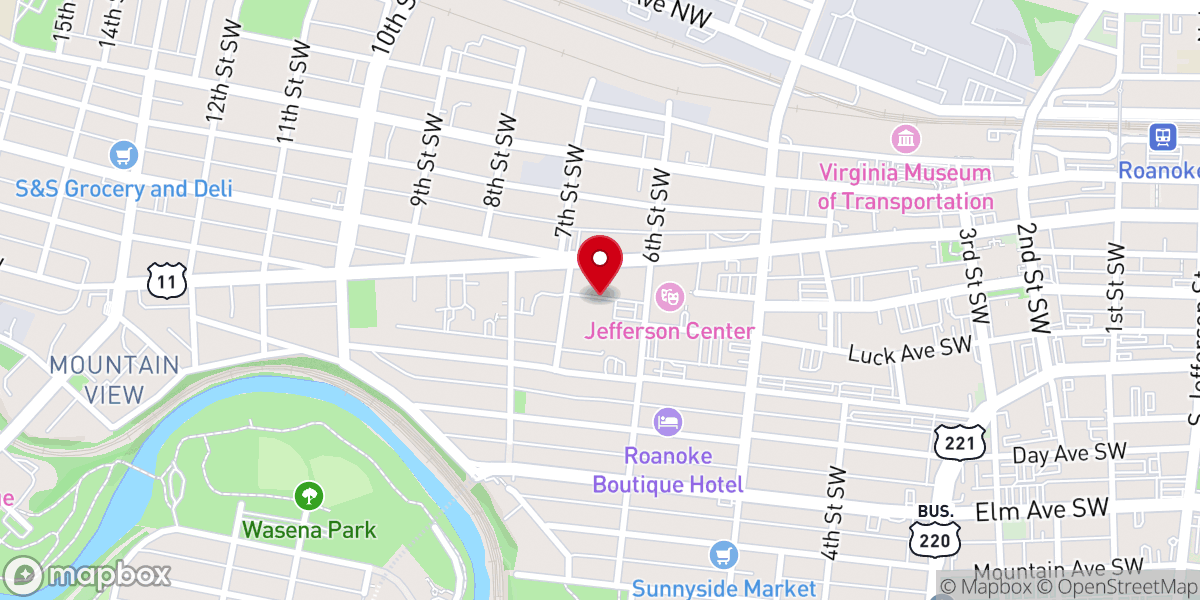 Map showing location of Dwelling Place Church