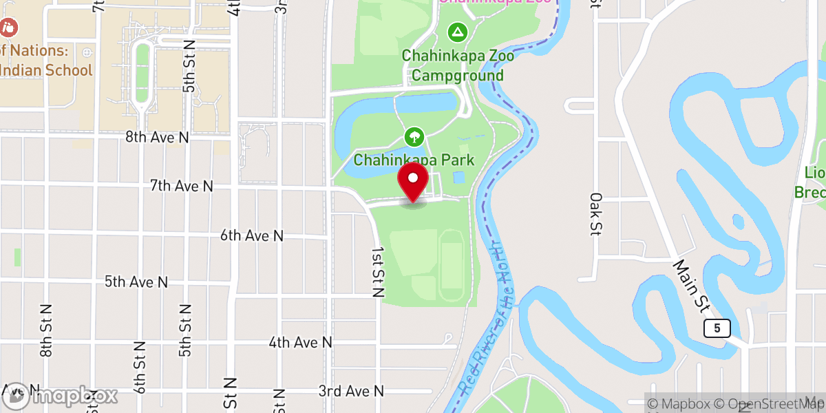 Map showing location of Chahinkapa Park