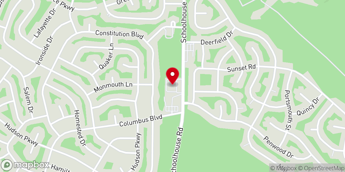 Map showing location of Christ Evangelical Church