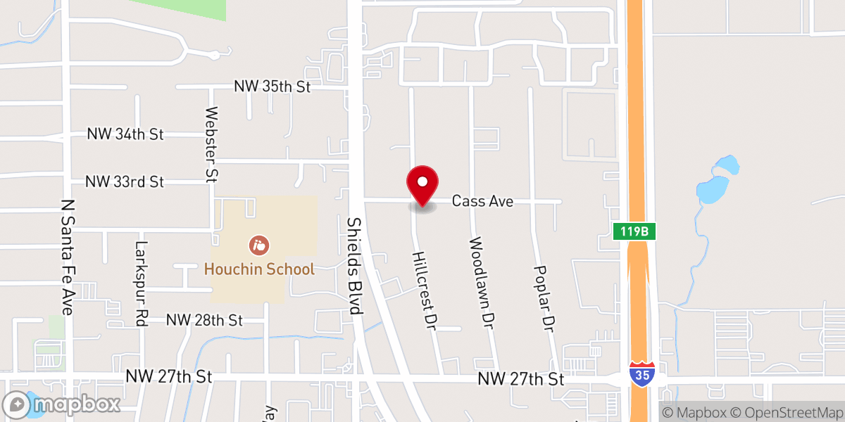 Map showing location of Crosslight Chapel