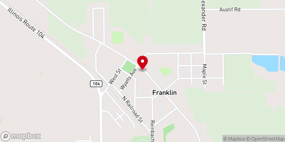 Map showing location of Village Of Franklin