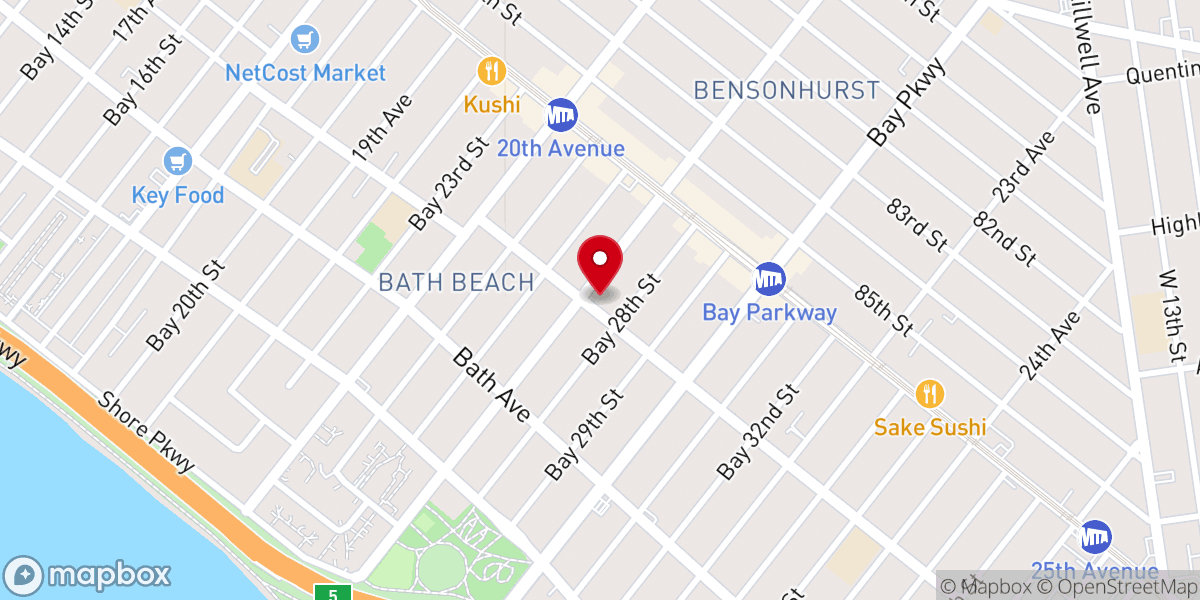 Map showing location of Congregation Sons of Israel
