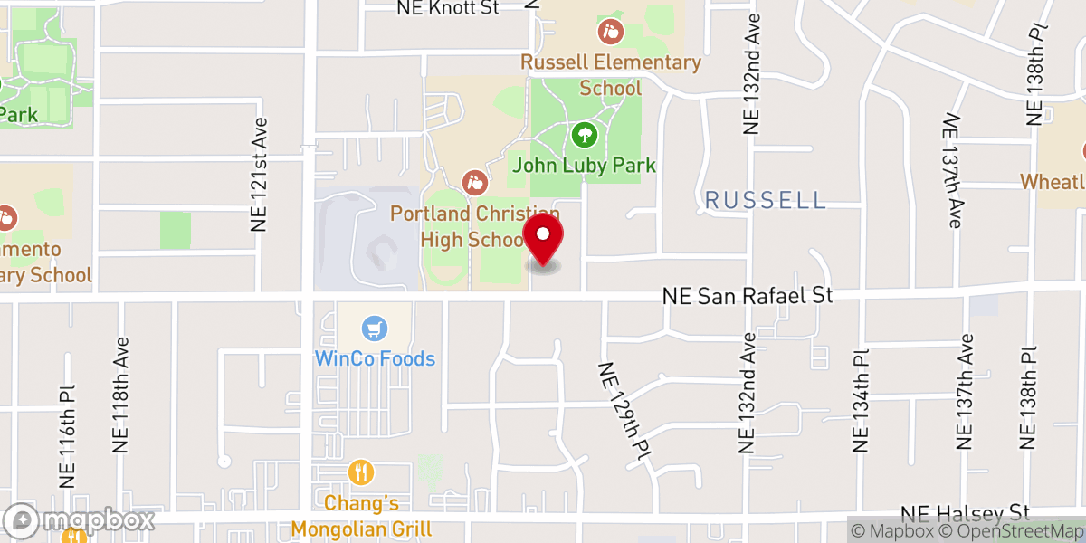 Map showing location of Portland Vancouver Korean Seventh Day Adventist Church