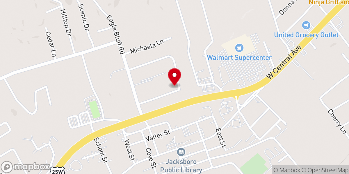 Map showing location of New Life Church