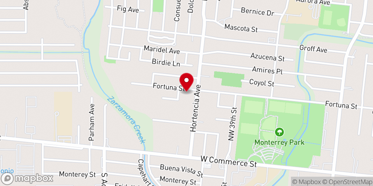 Map showing location of Iglesia Fuente de Agua Viva