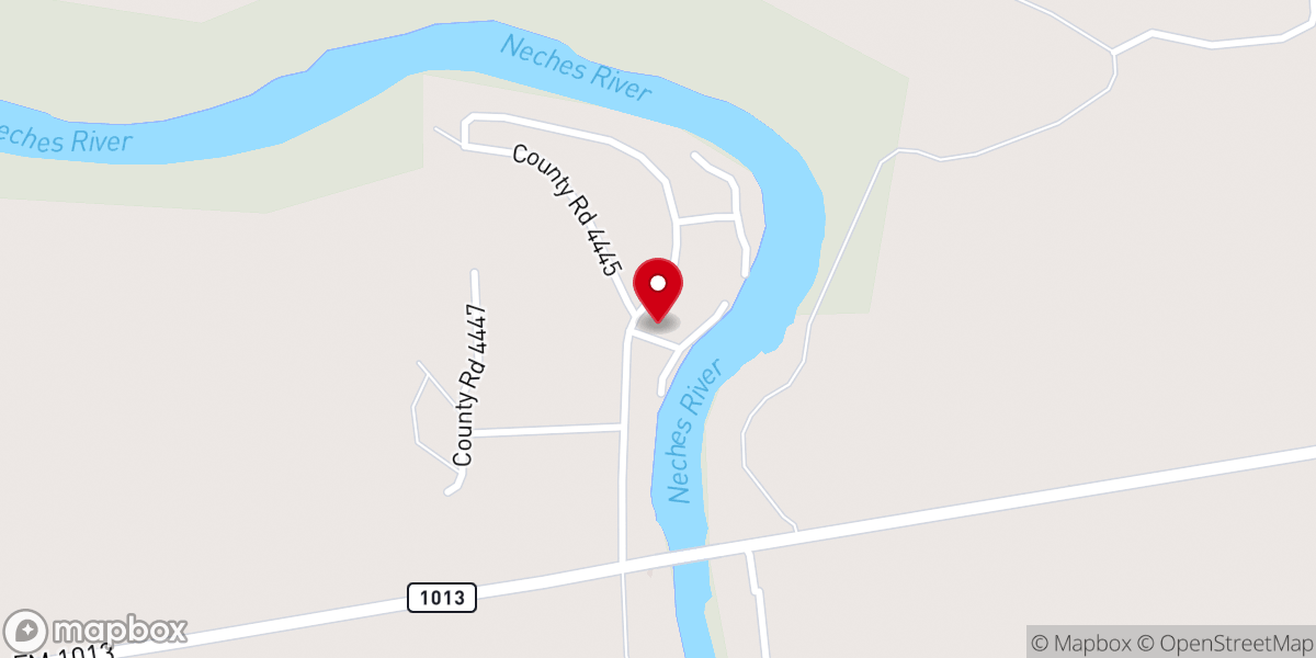 Map showing location of River Acres Chapel