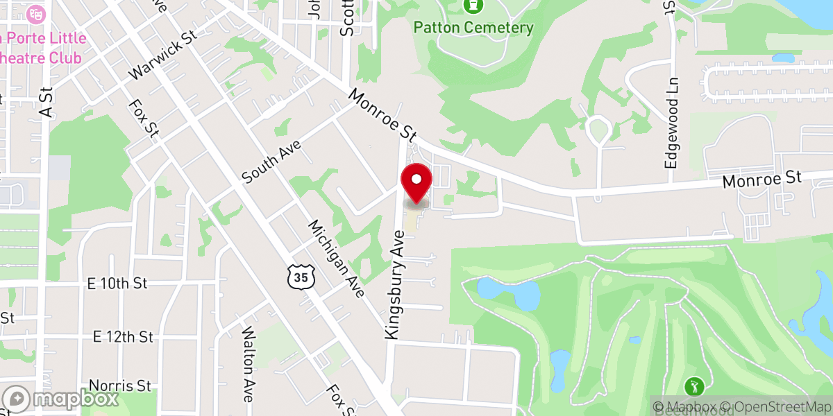 Map showing location of St John's Lutheran Church & School
