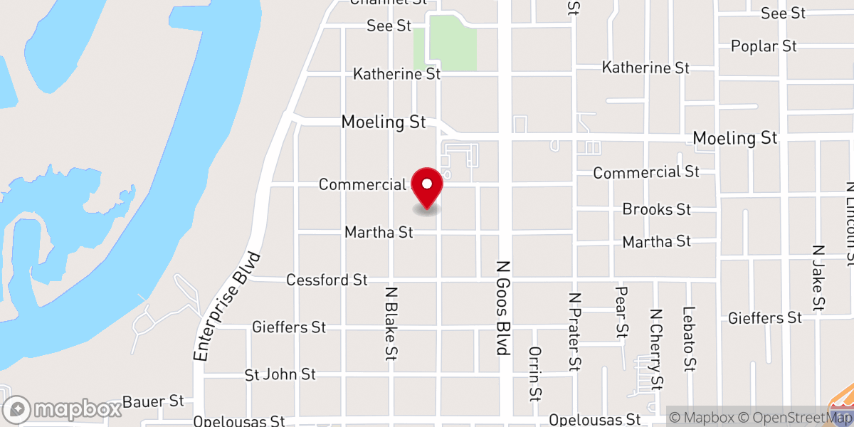 Map showing location of St Matthew Lutheran Church