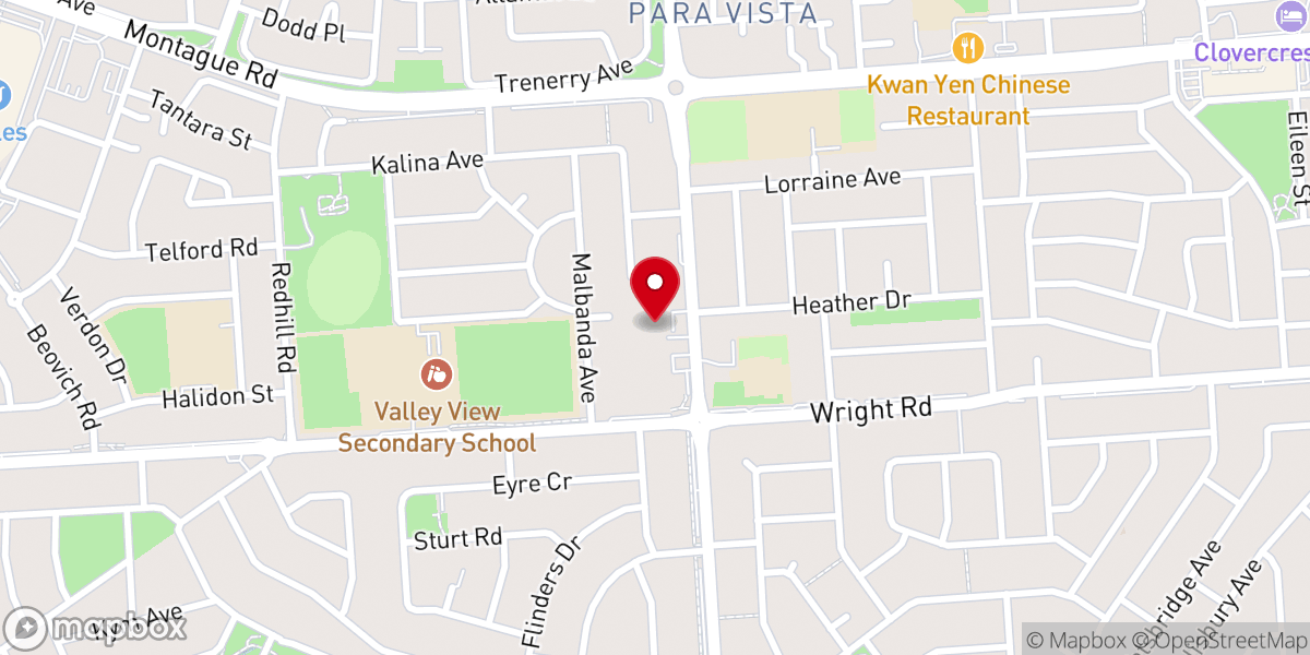 Map showing location of Northside Baptist Church