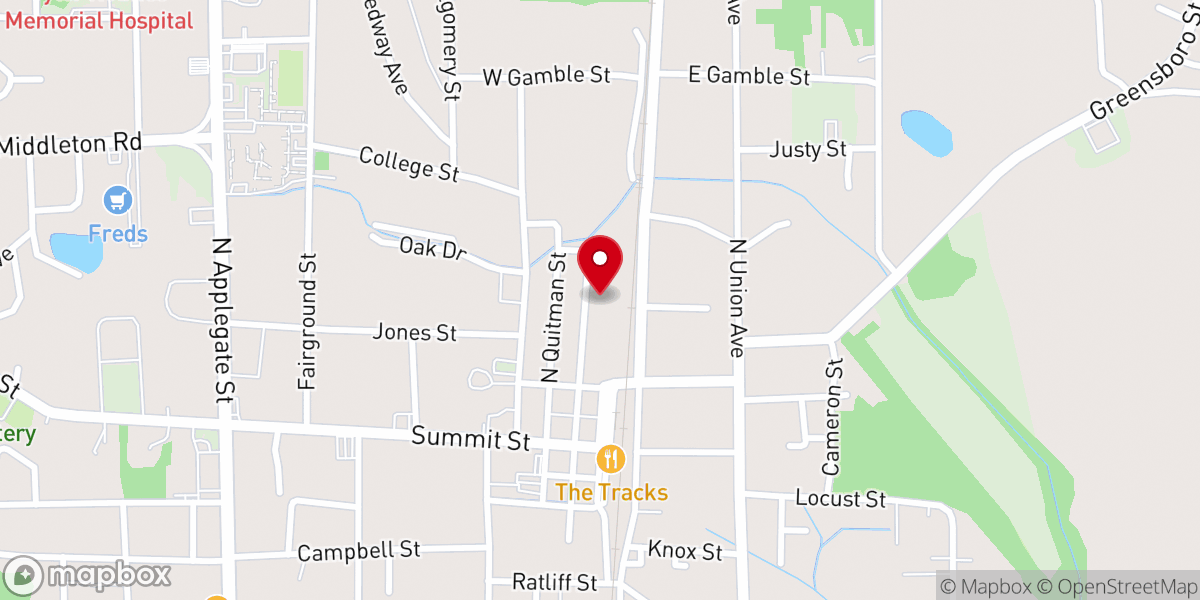 Map showing location of Victory Apostolic Faith Church