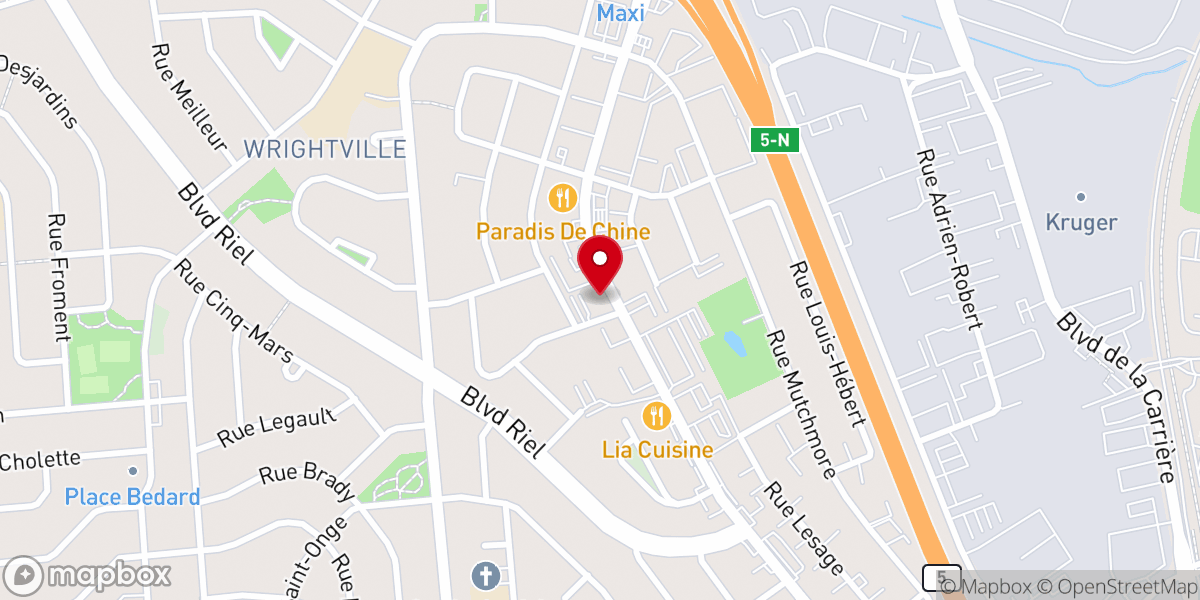 Map showing location of ICC GATINEAU