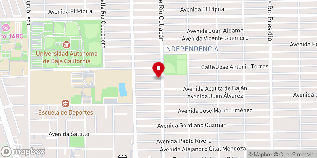 Map showing location of Parroquia de la Santa Cruz