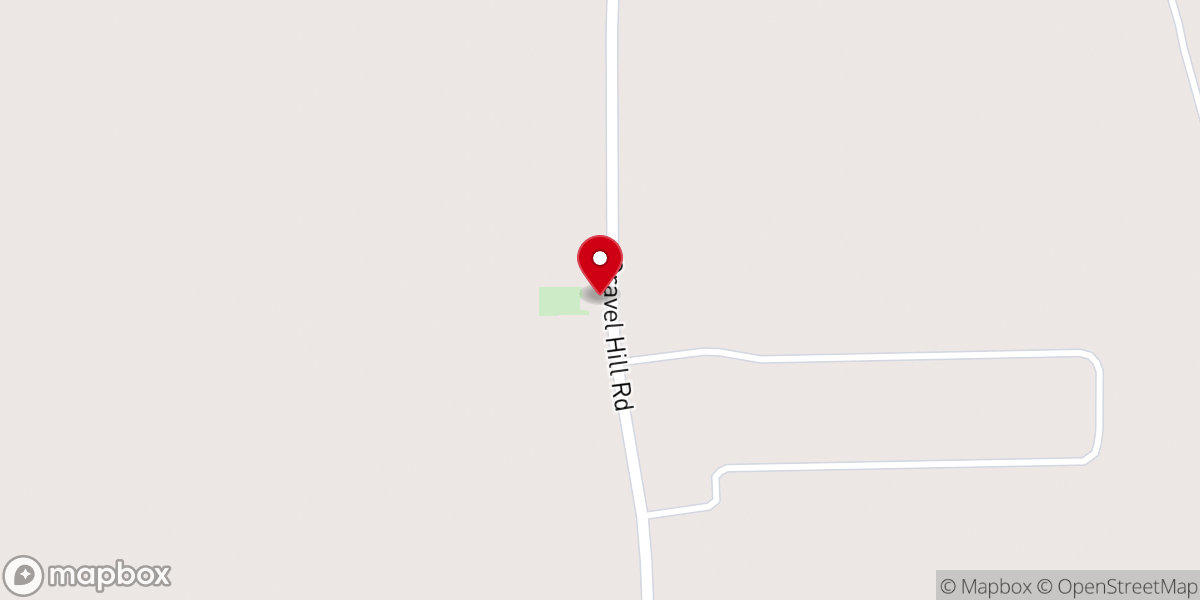 Map showing location of Rocky Hill Baptist Church