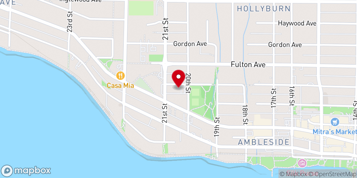 Map showing location of West Vancouver United Church