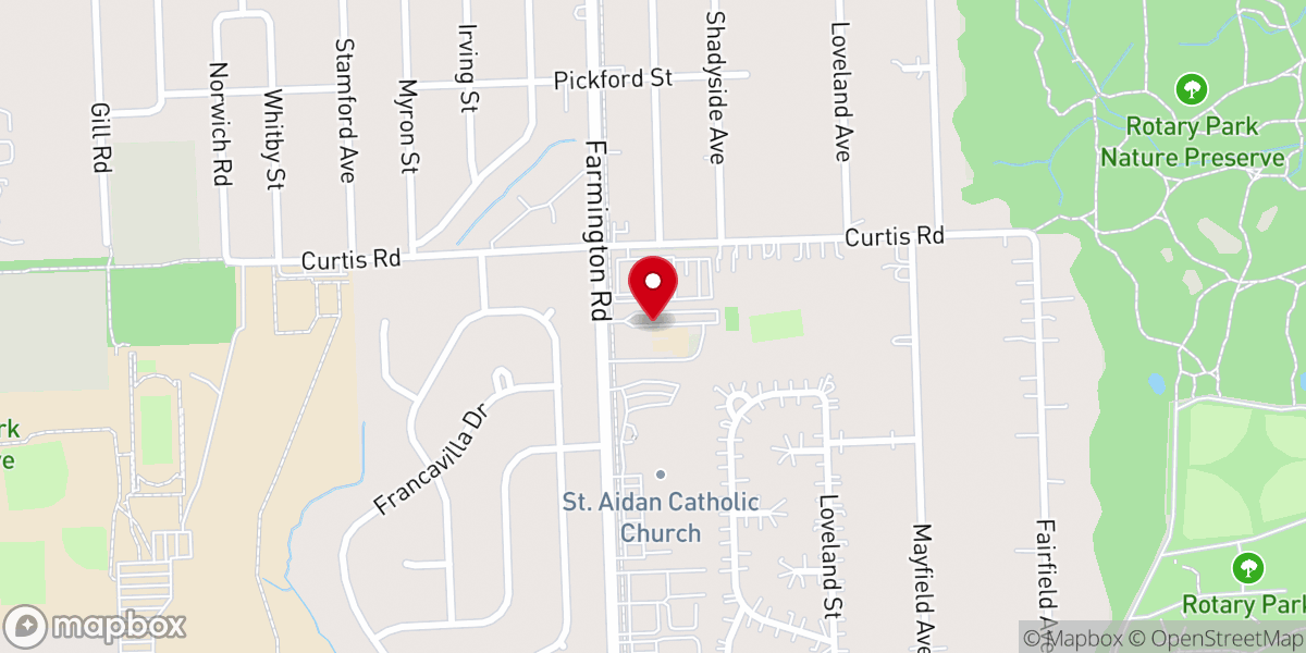 Map showing location of St. Paul's Ev. Lutheran Church & School